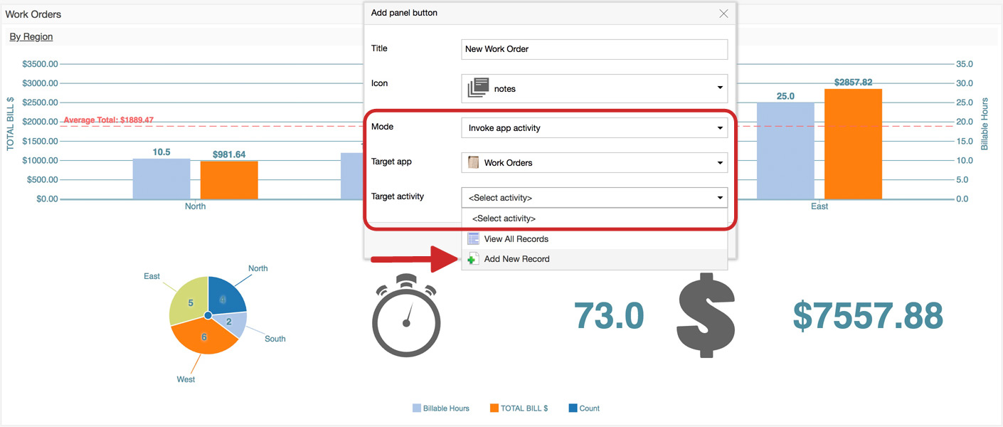 Flowfinity - Buttons in dashboards